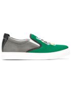 Fendi Kids Mesh Slip-on Sneakers - Green