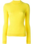 Courrèges 'ml01' Jumper, Women's, Size: 4, Yellow/orange, Cotton/cashmere