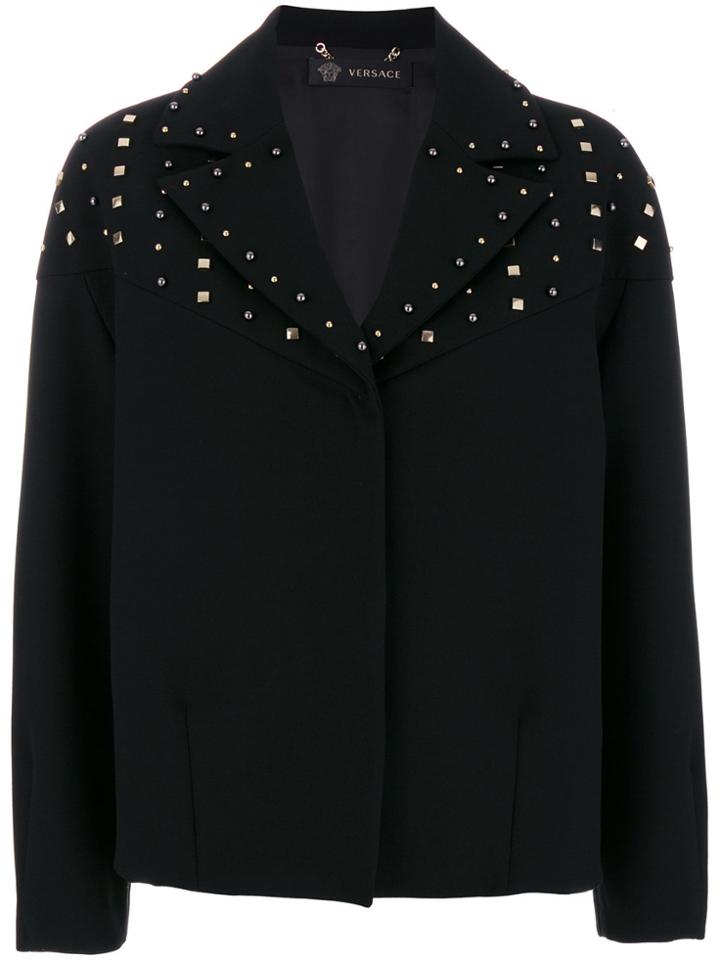 Versace Crystal-embellished Jacket - Black
