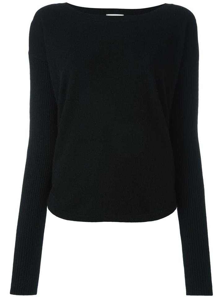 Le Kasha Cashmere Crew Neck Jumper, Women's, Size: Large, Black, Cashmere