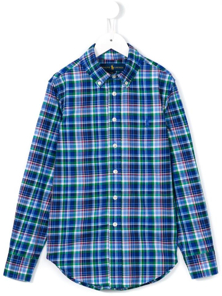 Ralph Lauren Kids Checked Shirt, Boy's, Size: 8 Yrs, Green