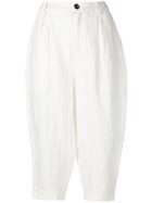 Aleksandr Manamïs Cropped High Waisted Trousers - White