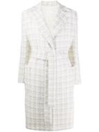 Genny Tie Waist Coat - White