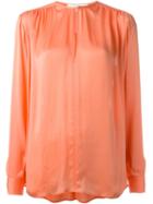 Stella Mccartney Keyhole Neckline Top, Women's, Size: 42, Yellow/orange, Silk