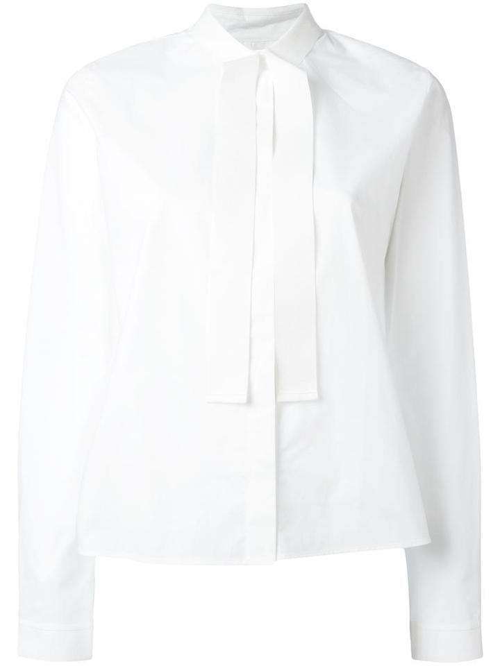 Mm6 Maison Margiela Tied Neck Shirt, Women's, Size: 44, White, Cotton