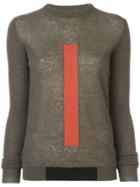 Rick Owens Colourblock Graphic Sweater - Brown