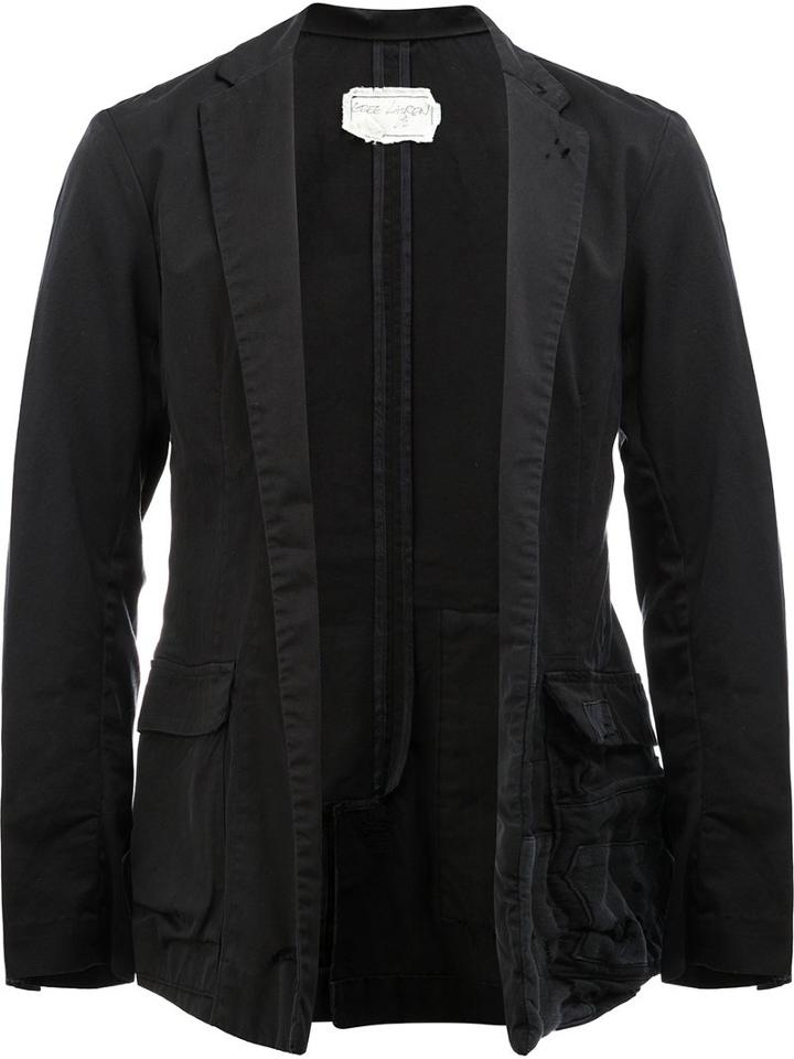 Greg Lauren Patchwork Dickens Blazer, Size: 2, Black, Cotton/linen/flax/rayon