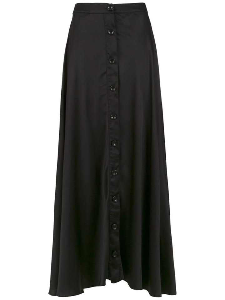 Amir Slama Silk Long Skirt - Black