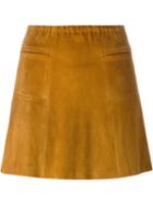 Stouls Lolita Skirt, Women's, Size: Xs, Brown, Lamb Nubuck Leather/cotton/spandex/elastane