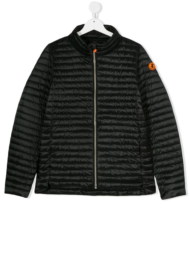 Save The Duck Kids Zipped Padded Jacket - Black