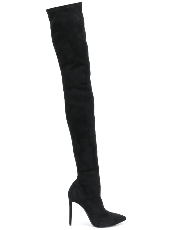 Marc Ellis Thigh High Stiletto Boots - Black