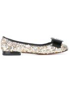 Marc Jacobs Interlock Round Toe Ballerinas - Black