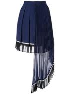 Self-portrait Pleated Panel Skirt - Blue