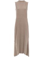 Osklen Ribbed Long Dress - Nude & Neutrals