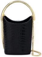 Stella Mccartney Alter Croc Shoulder Bag, Women's, Black
