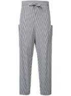 Maison Rabih Kayrouz Striped Trousers, Women's, Size: 38, White, Cotton