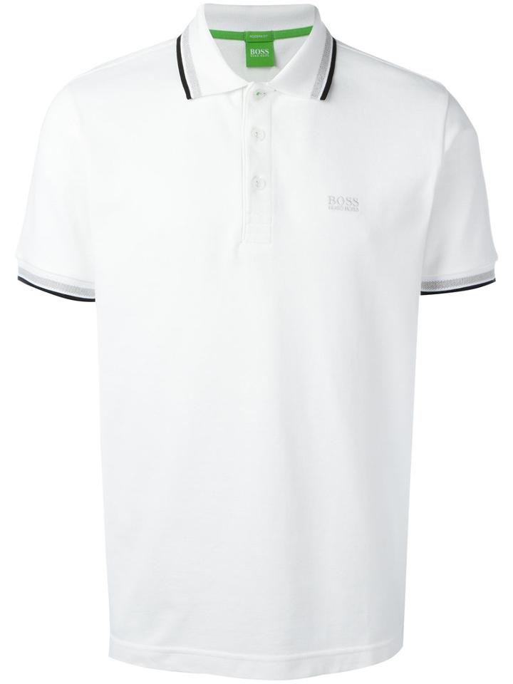 Boss Hugo Boss Logo Embroidered Polo Shirt, Men's, Size: Xxl, White, Cotton