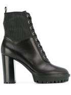 Gianvito Rossi Lace-up Platform Boots - Black