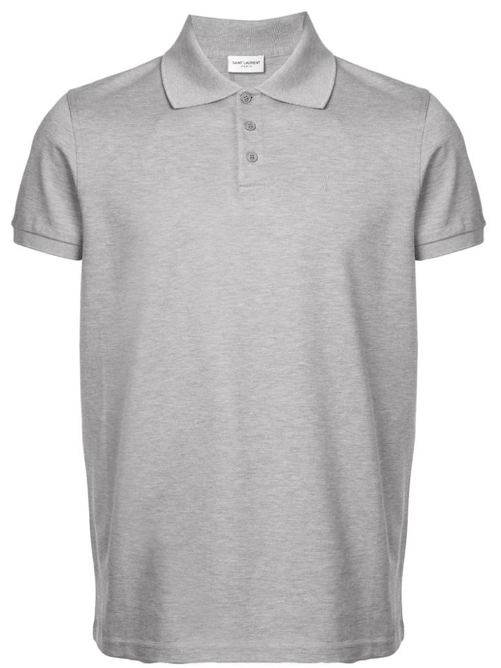 Saint Laurent Shortsleeved Polo Shirt - Grey