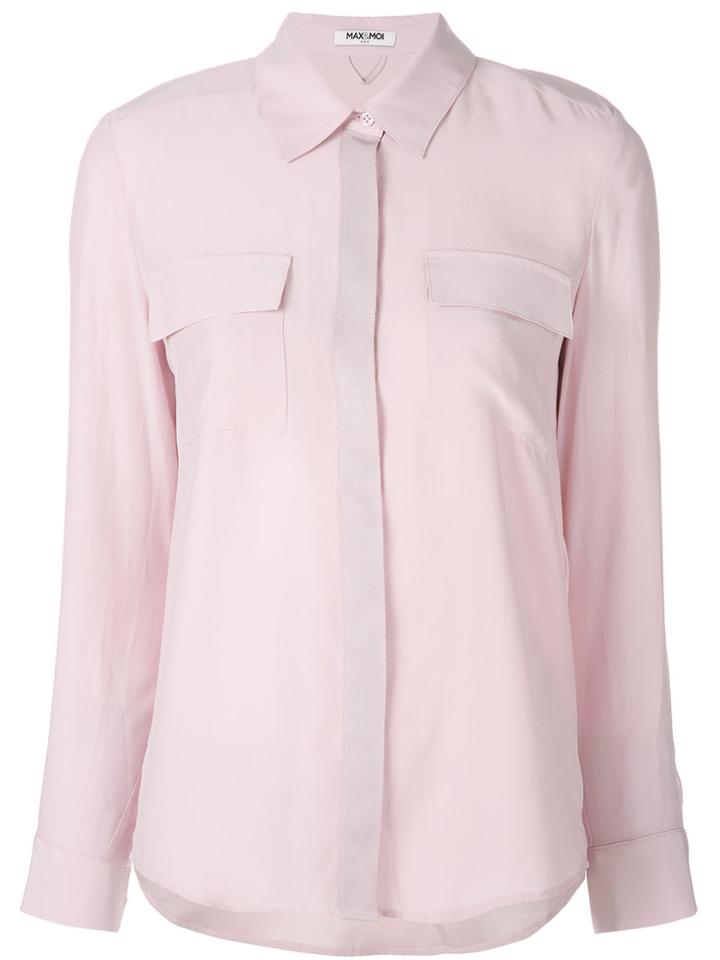 Max & Moi Chest Pocket Shirt - Pink & Purple