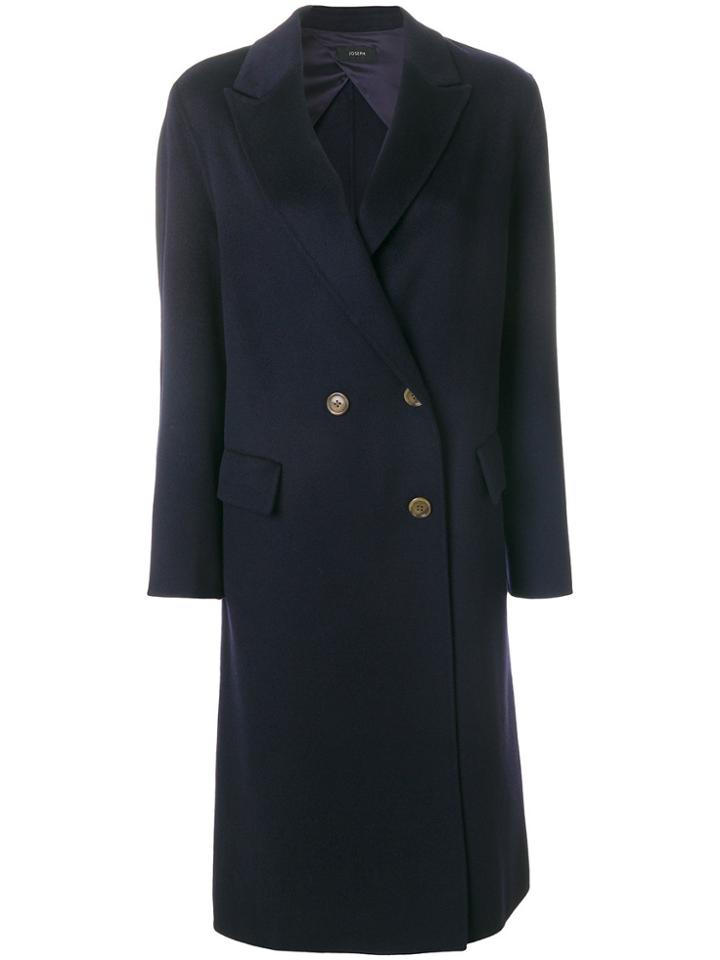 Joseph Double Breasted Coat - Blue