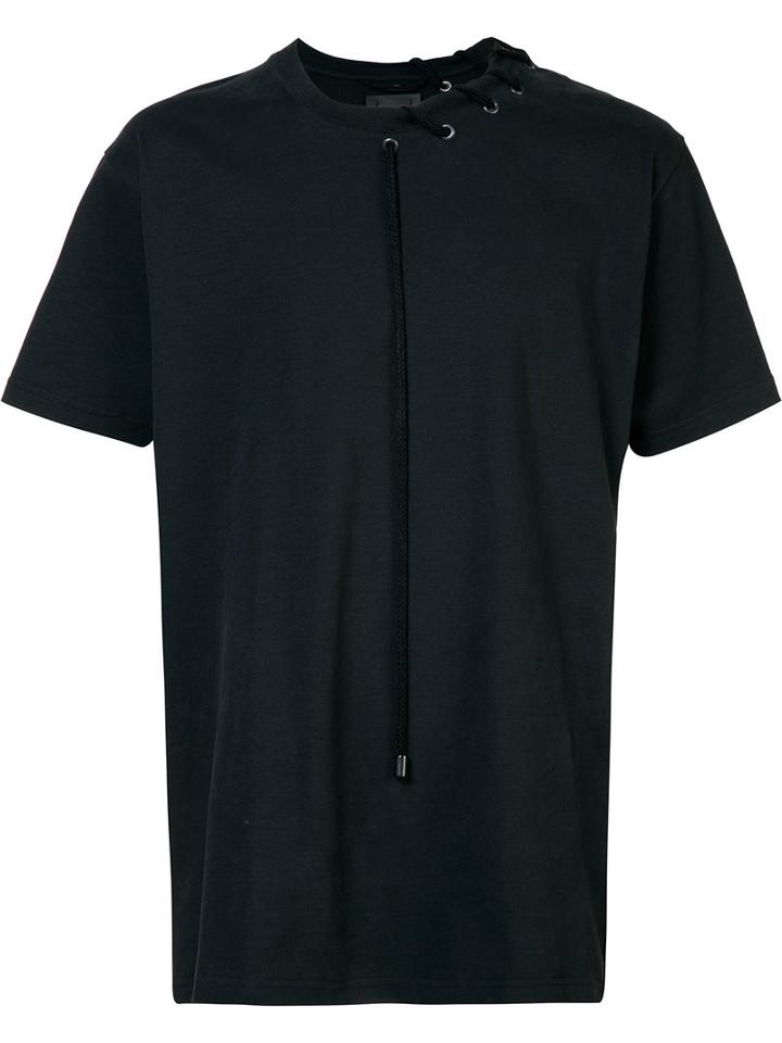 Craig Green Laced Short Sleeve T-shirt, Size: Xl, Black, Cotton