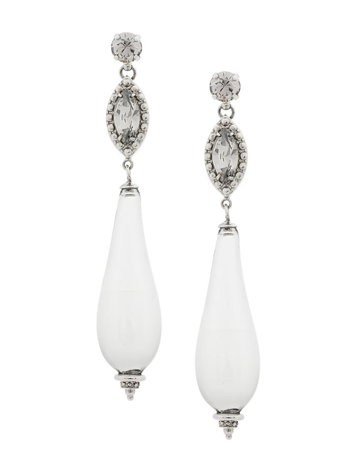 Etro Glass Crystal Embellished Earrings - Metallic