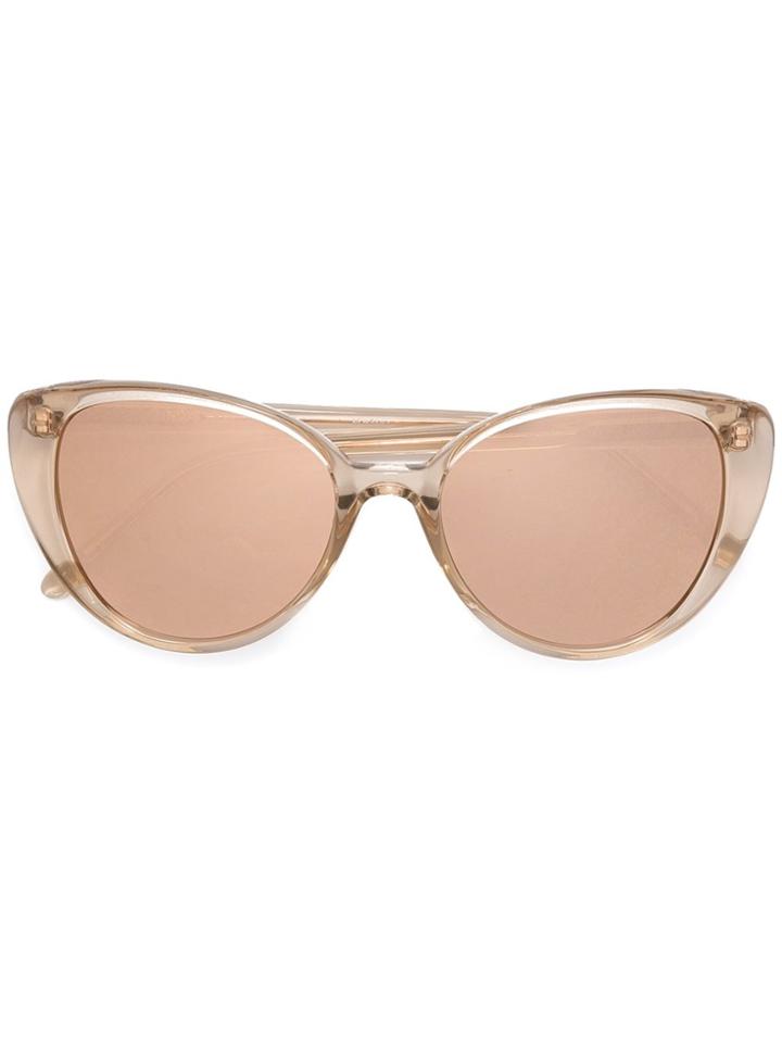 Linda Farrow Cat Eye Sunglasses - Pink & Purple