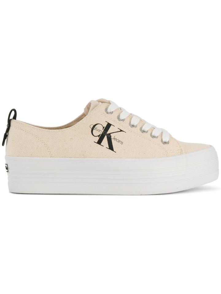 Calvin Klein Jeans Flatform Sneakers - Nude & Neutrals