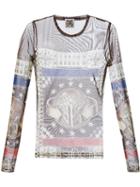 Jean Paul Gaultier Vintage 'jpg World' Sheer Top, Women's, Size: Small, Brown