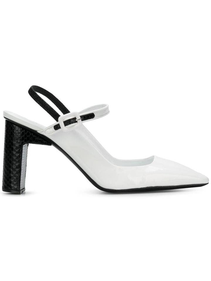 Alyx Slingback Block Heel Pumps - White