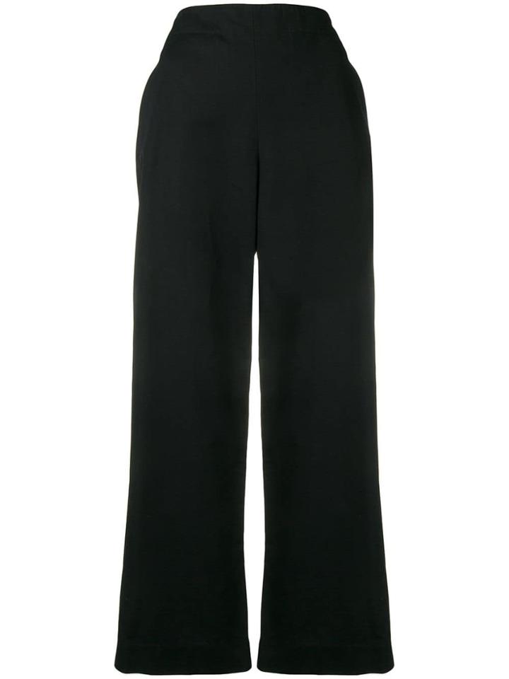 Theory Cropped Straight-leg Trousers - Black