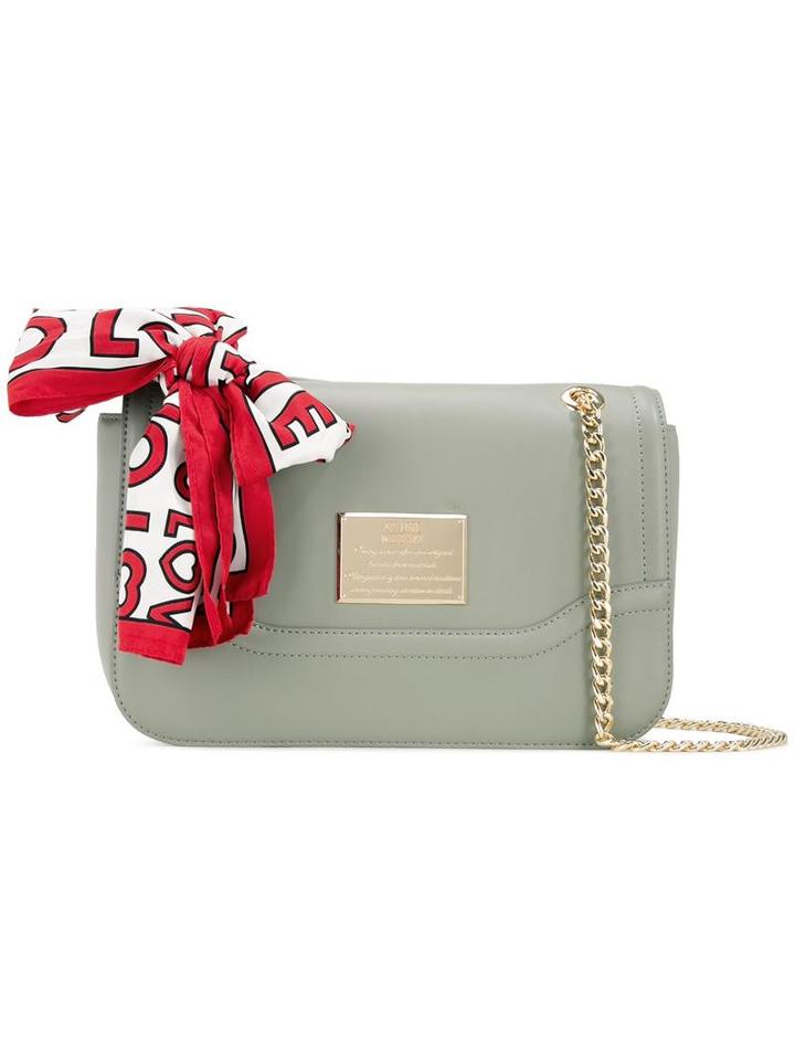 Love Moschino Flap Shoulder Bag, Women's, Grey, Polyurethane