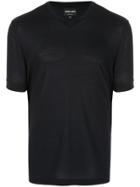 Giorgio Armani V-neck T-shirt - Black
