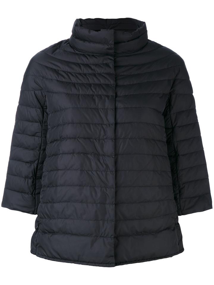 Duvetica - Three-quarters Sleeve Down Jacket - Women - Feather Down/polyamide/feather - 44, Black, Feather Down/polyamide/feather