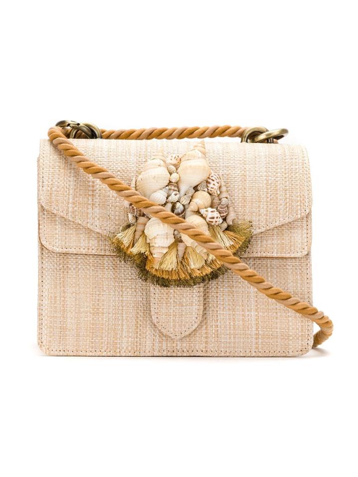 Isla Mini Appliqué Shoulder Bag - Neutrals