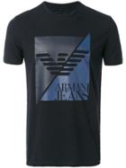 Armani Jeans Logo Print T-shirt - Blue