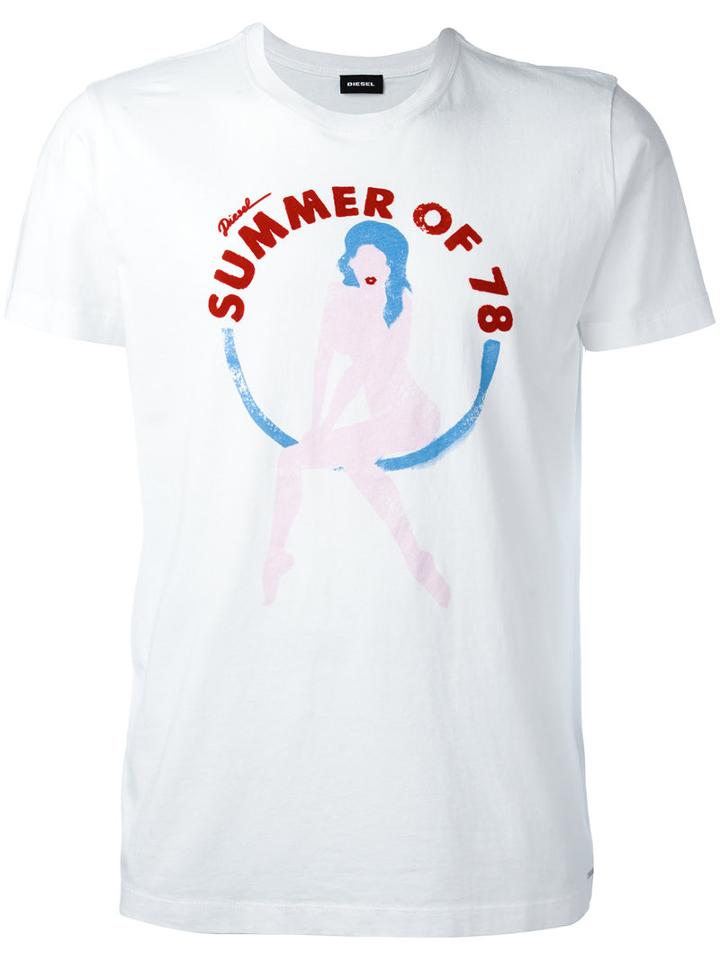 Diesel - Summer Of 78 T-shirt - Men - Cotton - Xl, White, Cotton