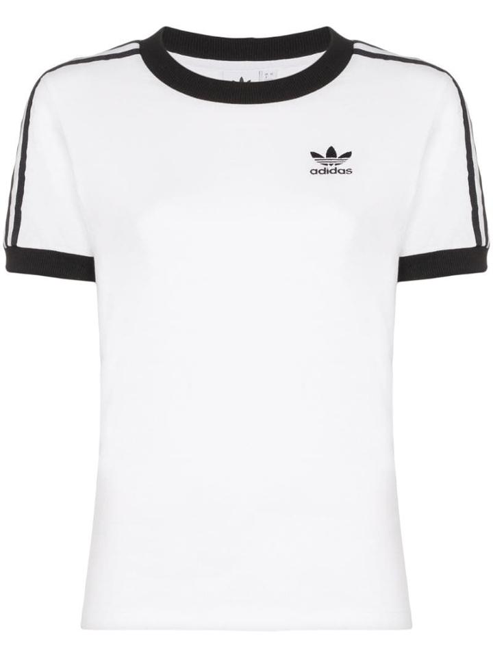 Adidas Logo Stripe T-shirt - White