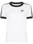 Adidas Logo Stripe T-shirt - White
