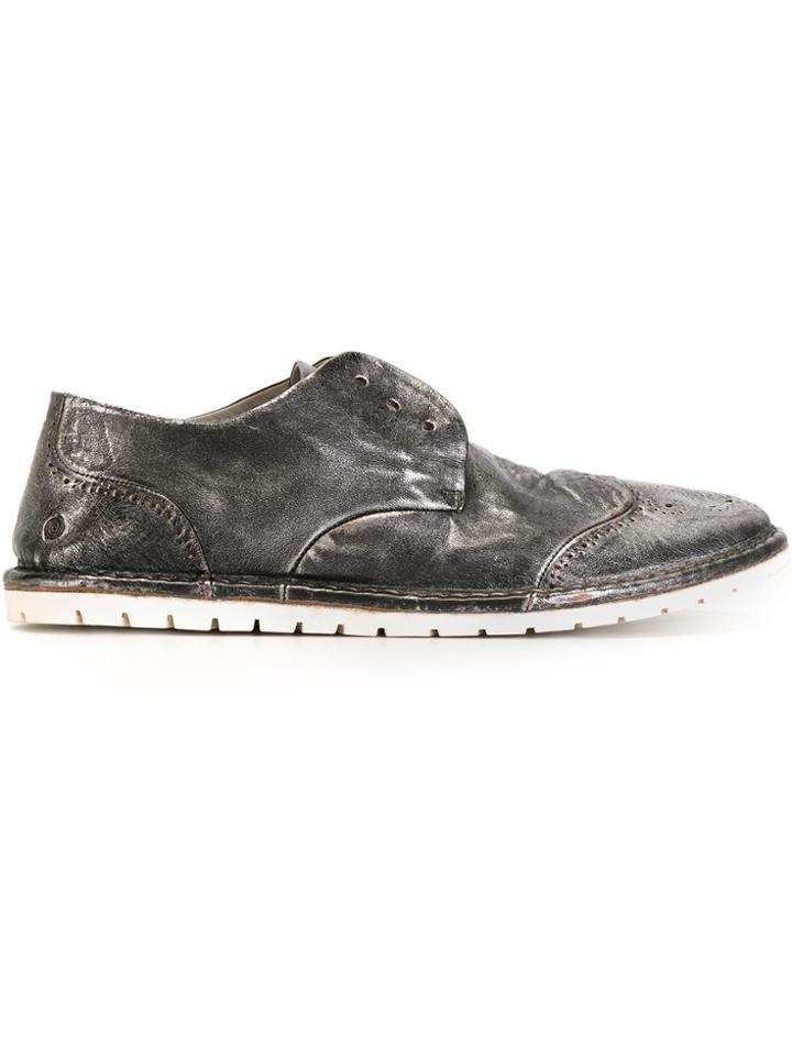 Marsèll Brogue Detail Slip-on Loafers - Metallic