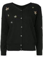 Guild Prime Embroidered Star Cardigan - Black