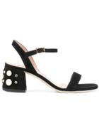 Gianna Meliani Embellished Heel Sandals - Black