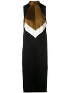 Proenza Schouler Glace Pleated Cut Out Dress - Black