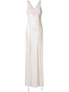 Givenchy Lace Panel Evening Dress - Pink & Purple