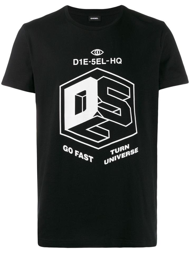 Diesel Tactile Print T-shirt - Black