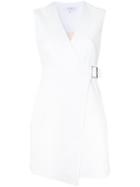 Carven - Wrapped Flared Dress - Women - Polyester - 36, White, Polyester