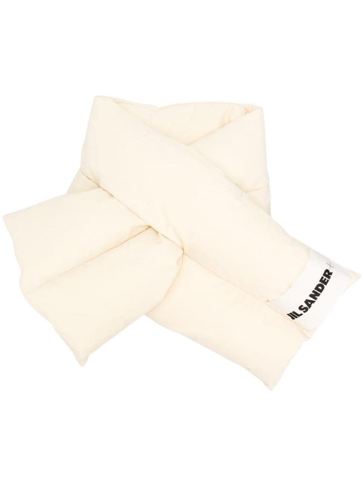 Jil Sander Logo Padded Scarf - Neutrals