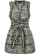 Dsquared2 Animal Print Plunge Dress - Black