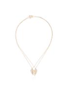 Established 18kt Yellow Gold Two Piece Heart Necklace With Diamonds -